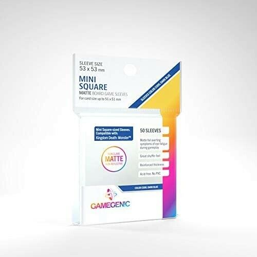 Gamegenic Sleeves: Mini Square MATTE - 50 count (53x53mm)